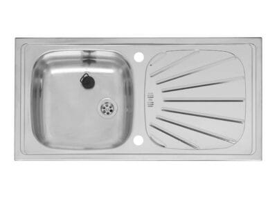 Alpha 1.0 Bowl in Matt Inox Reversible Sink
