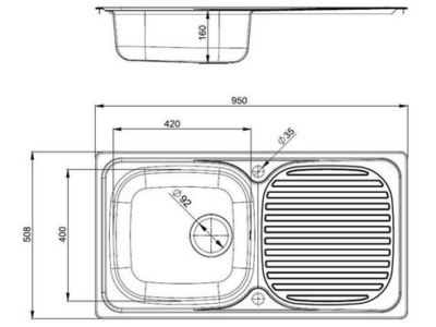 Reginox OULTON Single Bowl Kitchen Sink