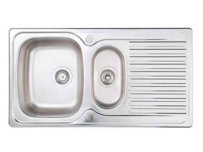 Reginox Mondello 1.5 Bowl Stainess Steel Kitchen Sink with Drainer