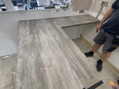 Laminate corner worktop